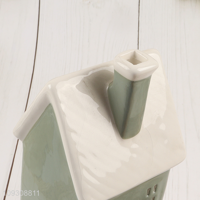 Factory supply christmas decoration ceramic house ornament