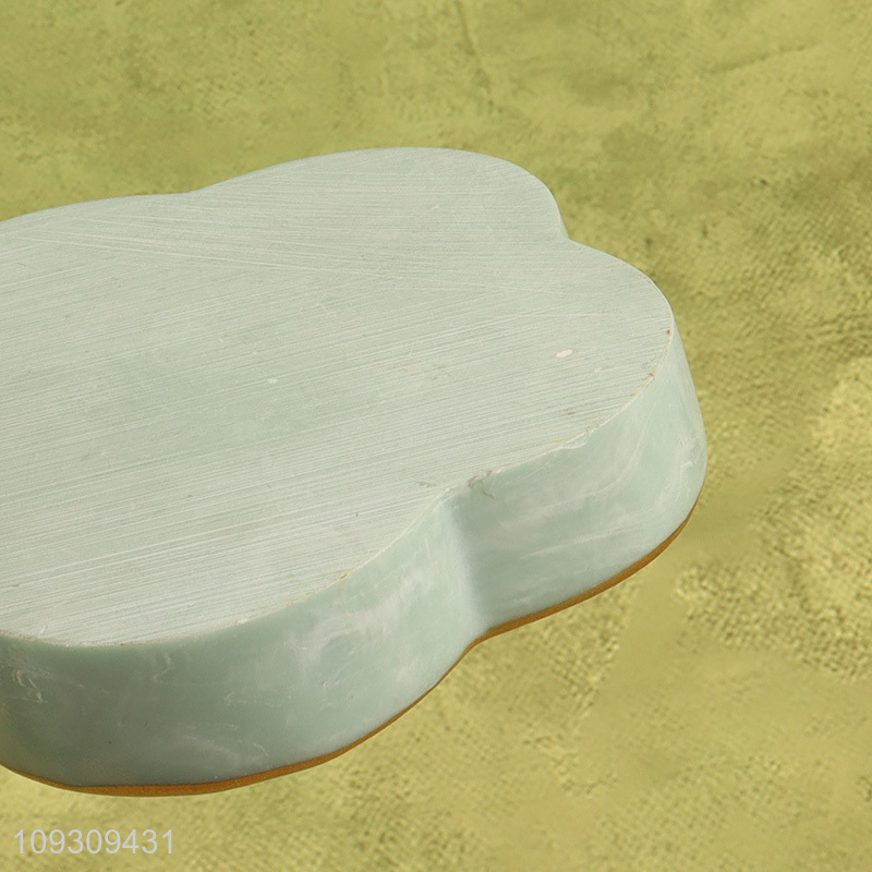 Good quality flower shape ceramic dessert plate for sale