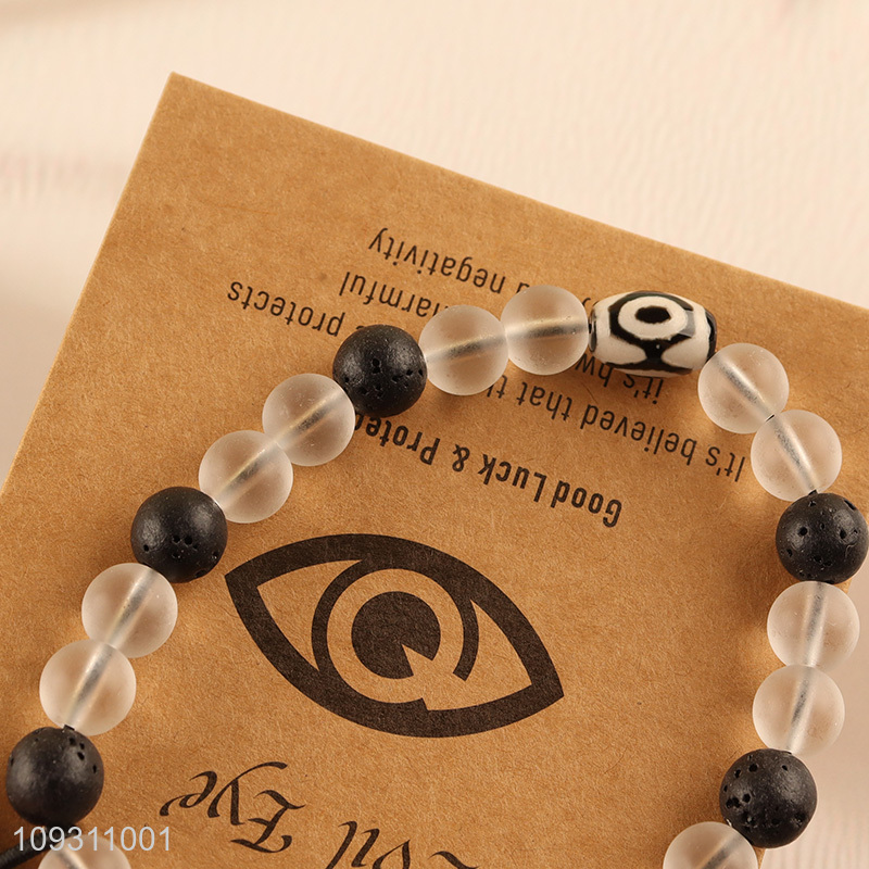 Yiwu market good luck fashion jewelry stone beaded bracelet