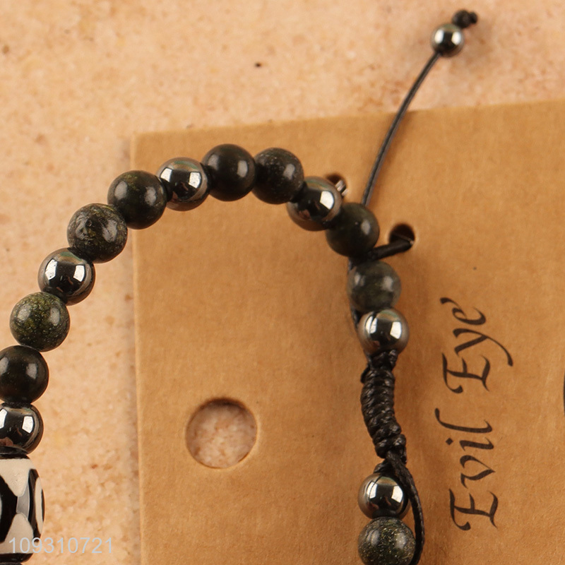 China wholesale evil eye fashion jewelry beaded bracelet