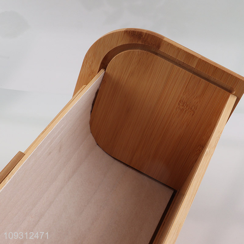 Factory supply bamboo bread storage bin bread box