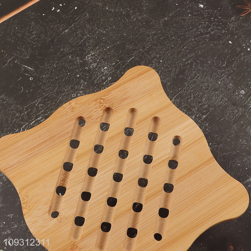 Top quality heat-resistant bamboo heat pad for kitchen