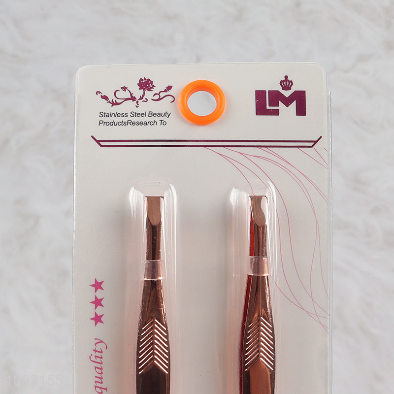 Low price 2pcs eyebrow tweezers eyebrow clamps set