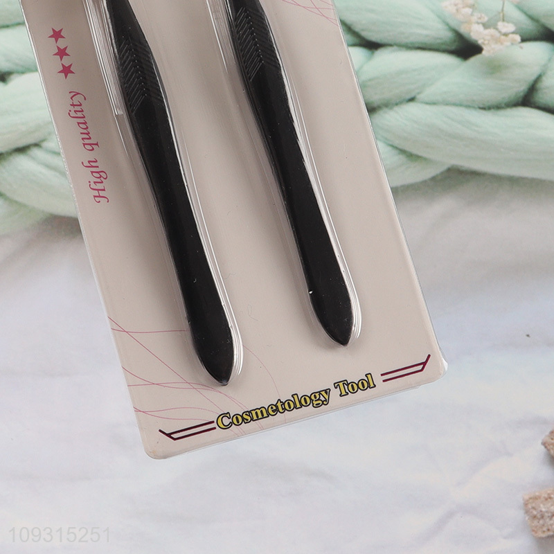 New arrival black 2pcs eyebrow tweezers eyebrow clamps set