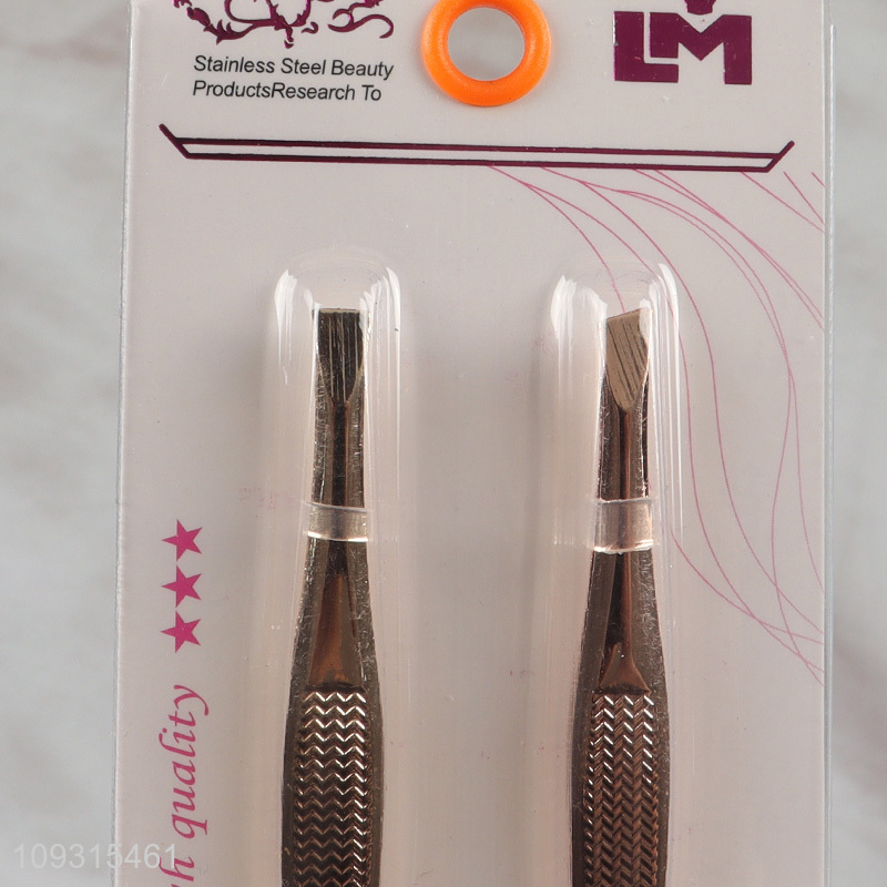 Latest products 2pcs eyebrow tweezers eyebrow clamps set