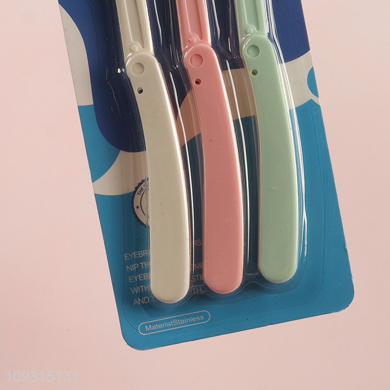 China wholesale 3pcs eyebrow trimmer eyebrow razor set
