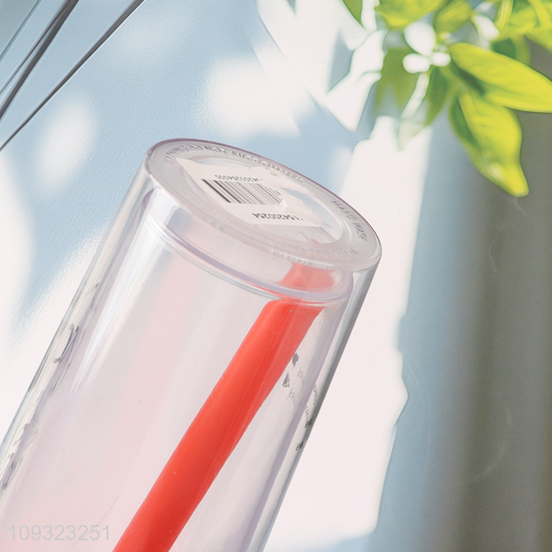 Top sale plastic water cup straw cup