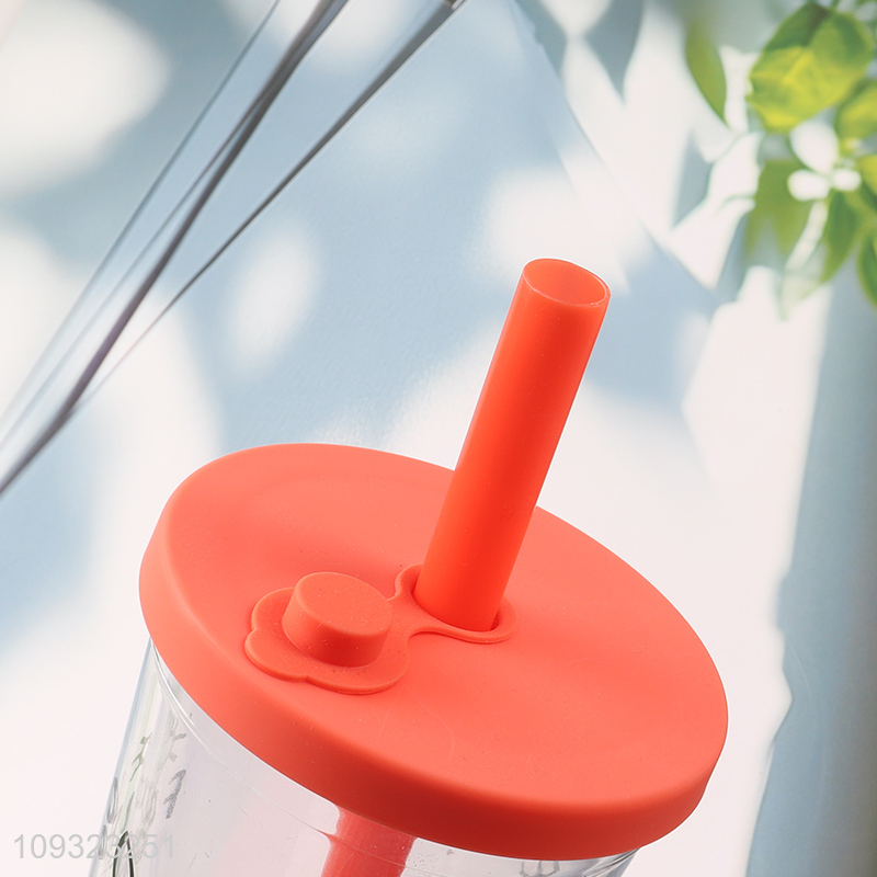 Top sale plastic water cup straw cup