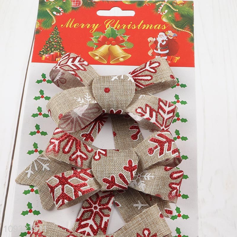 Good quality Christmas bowknot Christmas hanging ornament decoration