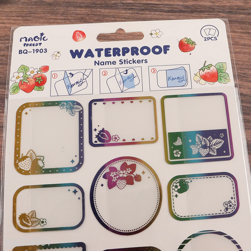 Good price waterproof sticky tabs name sticker