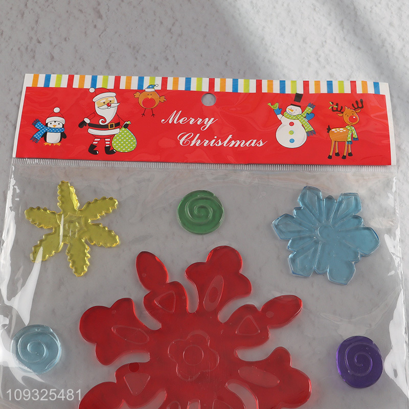 China wholesale snowflakes Christmas sticker window sticker