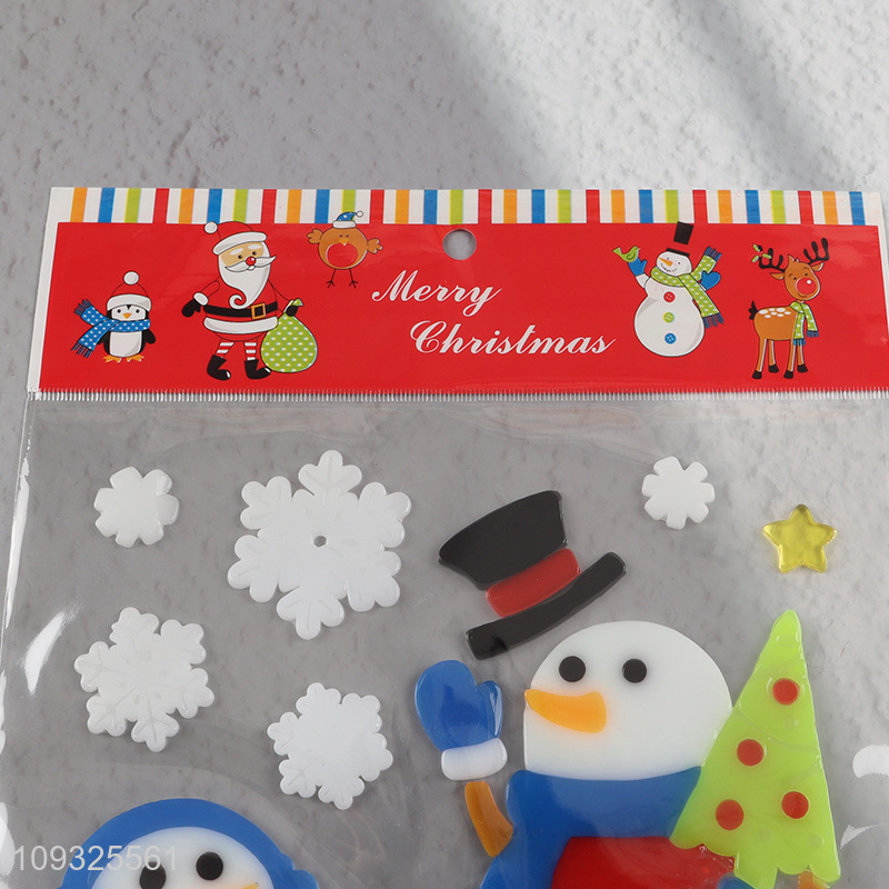 Latest products tpr Christmas sticker window sticker