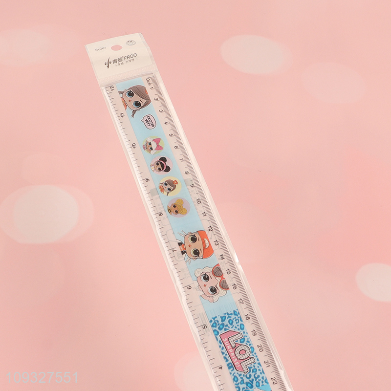 Yiwu market cartoon students plastic ruler straight ruler