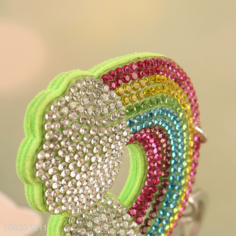 Factory price rainbow keychain key rings for sale
