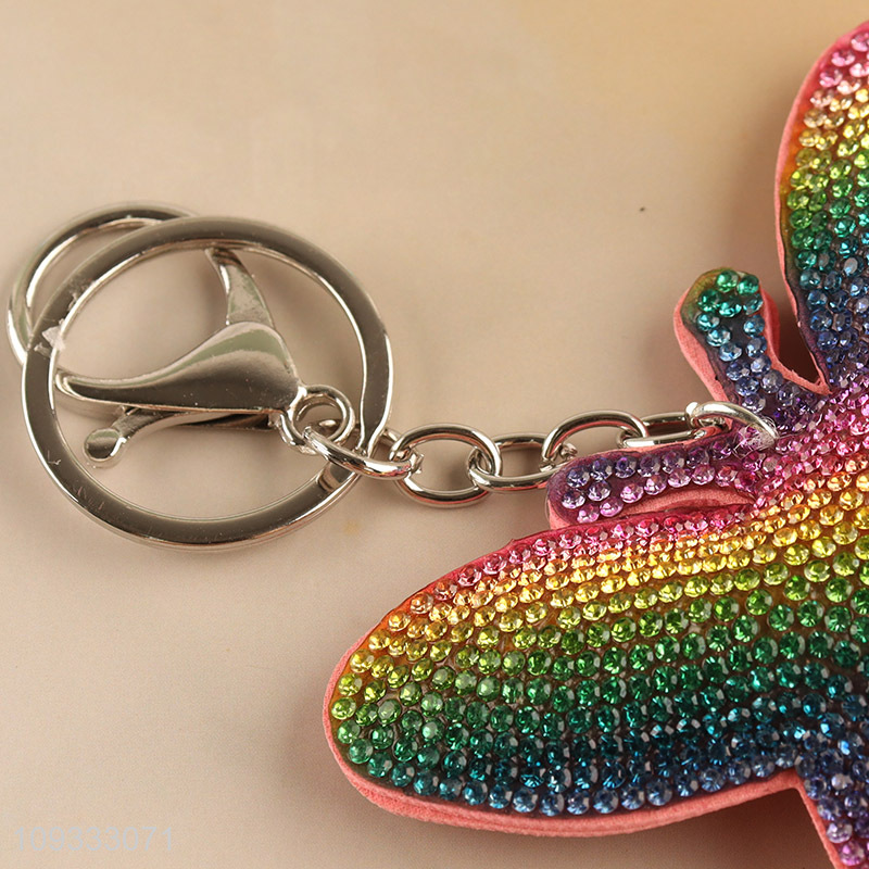 Low price colorful butterfly keychain key rings
