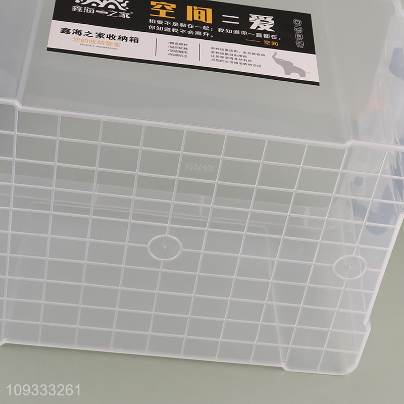 China factory clear household storage bin with handle