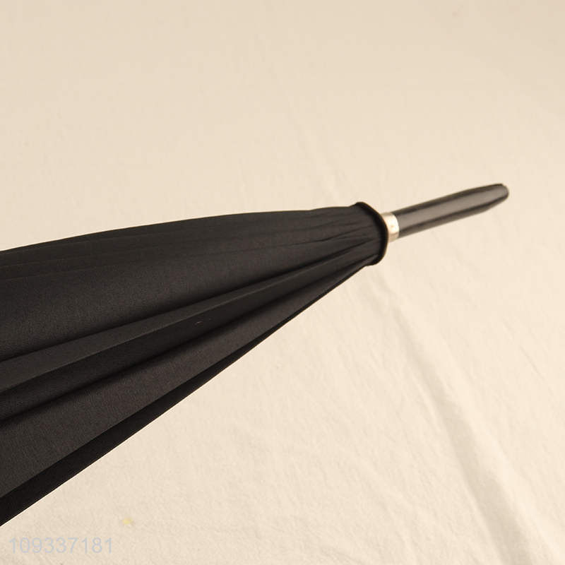 China wholesale curved handle straight rod umbrella