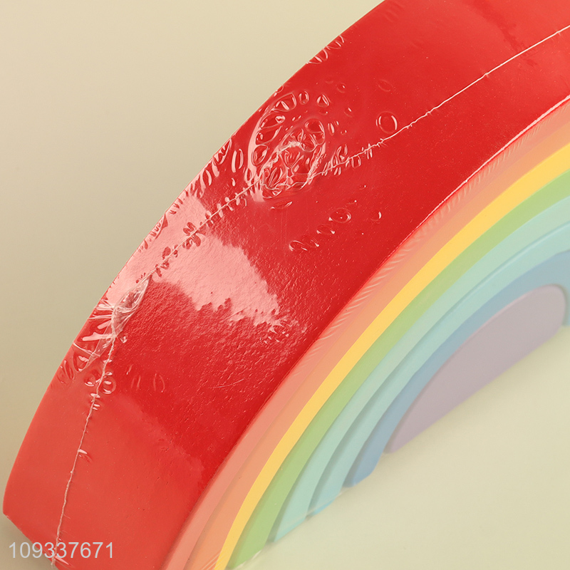 Top quality children rainbow arch bridge building block toys