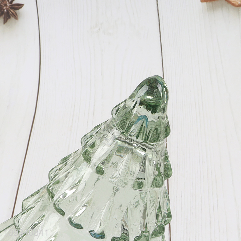 New arrival  glass crafts xmas tree led lights cover