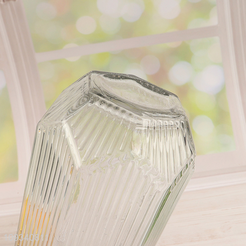 China factory transparent glass hydroponic vase flower vase