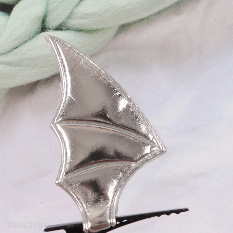 Popular products Halloween leather bat hair clips