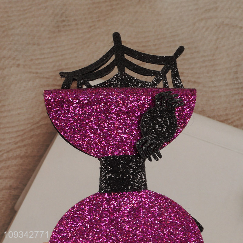 Hot sale Halloween glitter bow hair clip