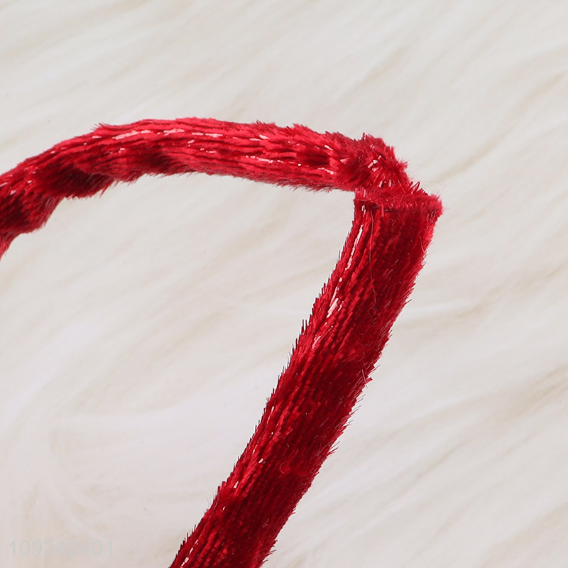 Hot sale glitter velvet bow hair hoop