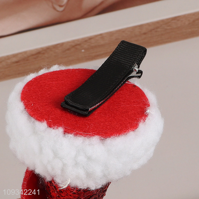 Good quality Christmas hair accessories hat hair clip