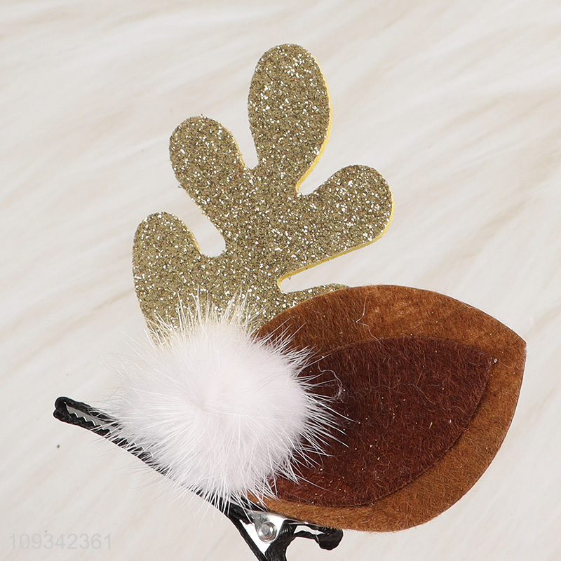 New style Christmas supplies antler hair clip