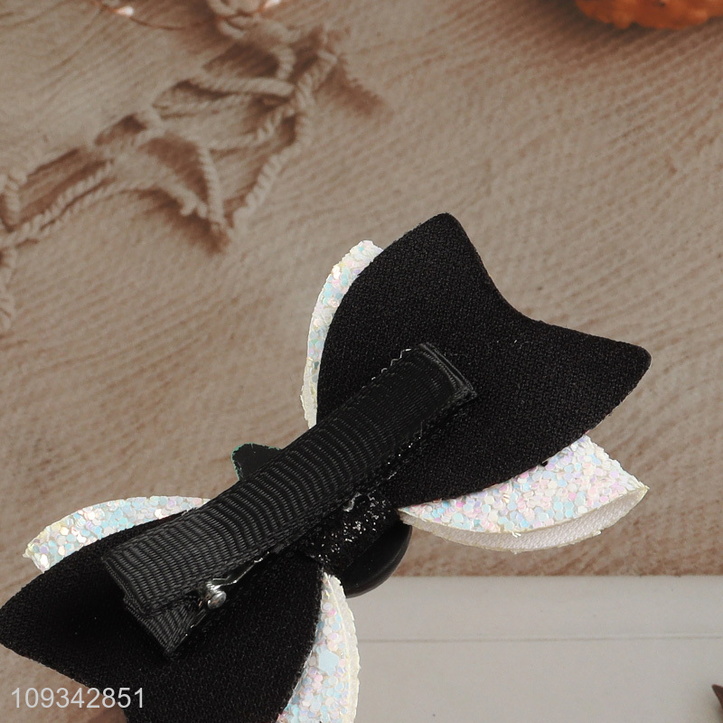 China supplier Halloween hair decoration bow hair clip