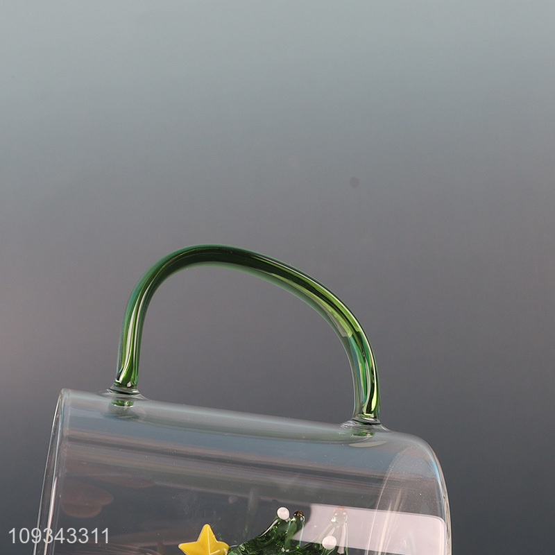 Top sale xmas tree glass water cup drinking cup