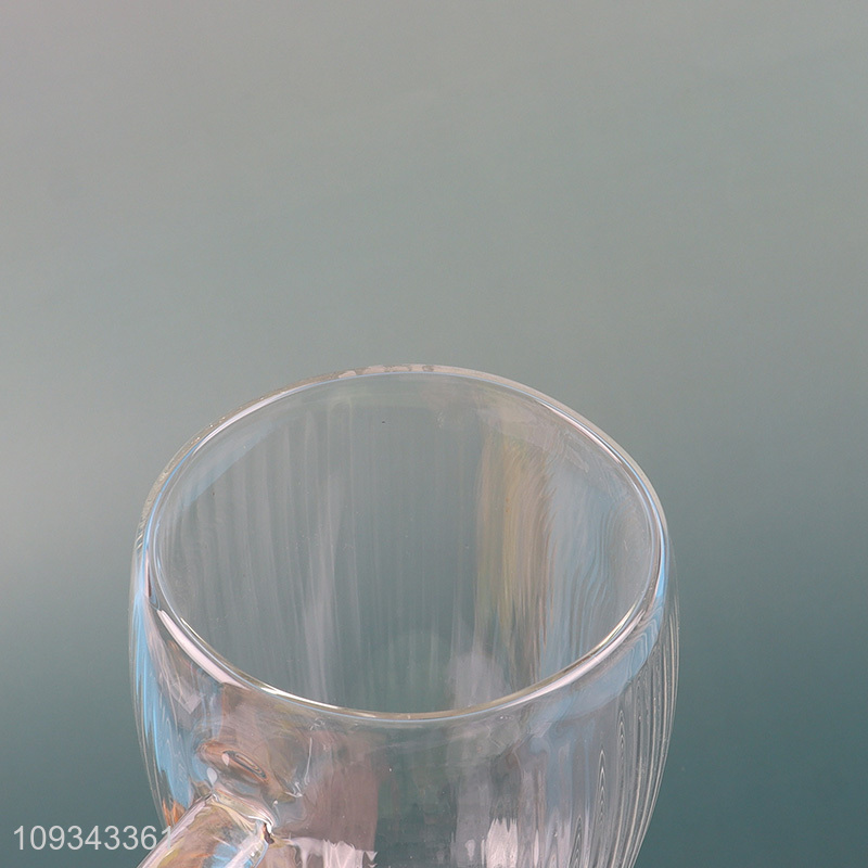 Factory price glass water cup drinking cup with handle