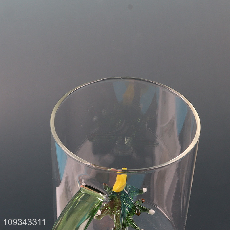 Top sale xmas tree glass water cup drinking cup