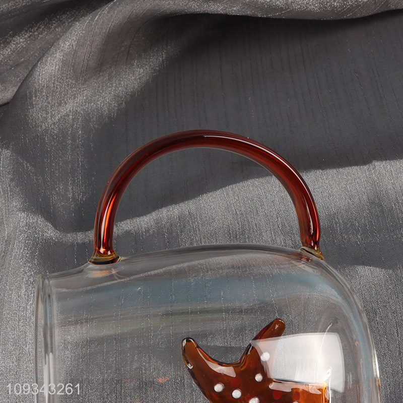 Popular products glass water cup drinking cup with handle