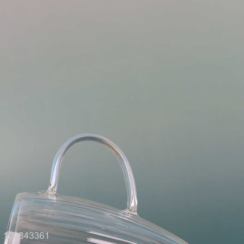 Factory price glass water cup drinking cup with handle