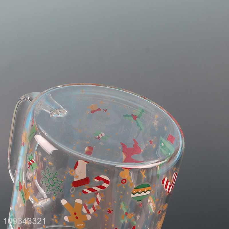 China wholesale Christmas glass water cup drinking cup