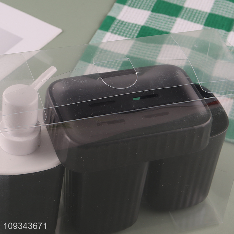 Latest products   liquid soap bottle soap box set for bathroom