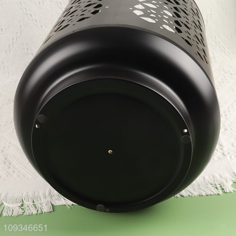Hot selling black iron candle holder with handle