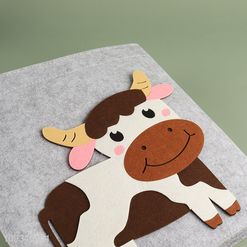 Hot selling folding felt toys storage bin