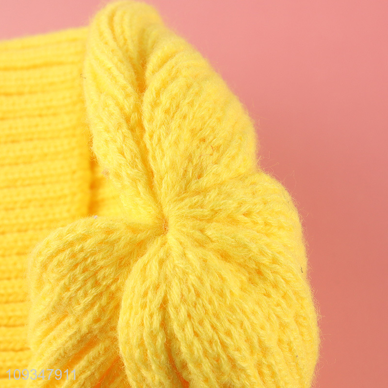 New arrival  yellow beanies hat knitted hat for winter