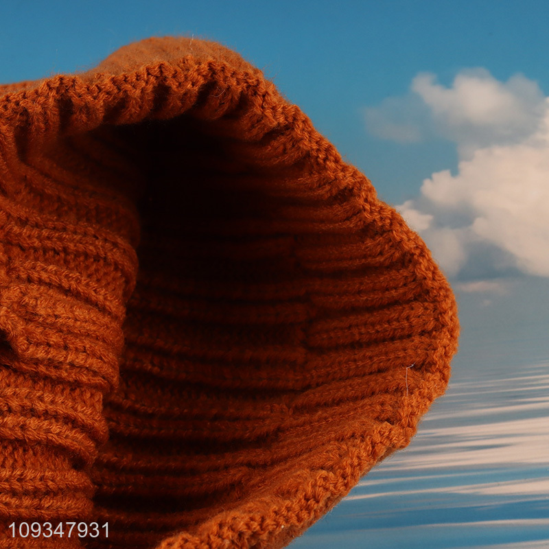 Top selling winter windproof beanies hat knitted hat