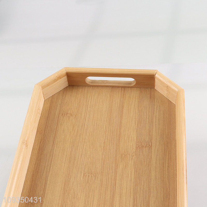 Hot selling bamboo storage tray with handle