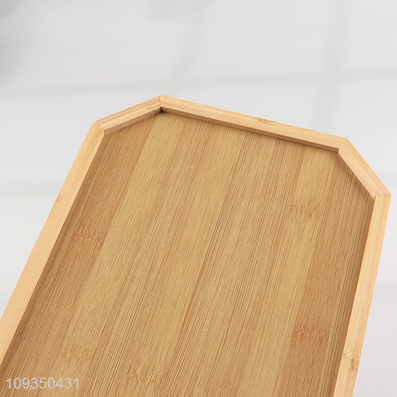 Hot selling bamboo storage tray with handle