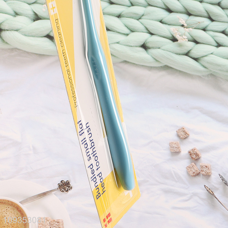 Best selling flat head toothbrush for oral care