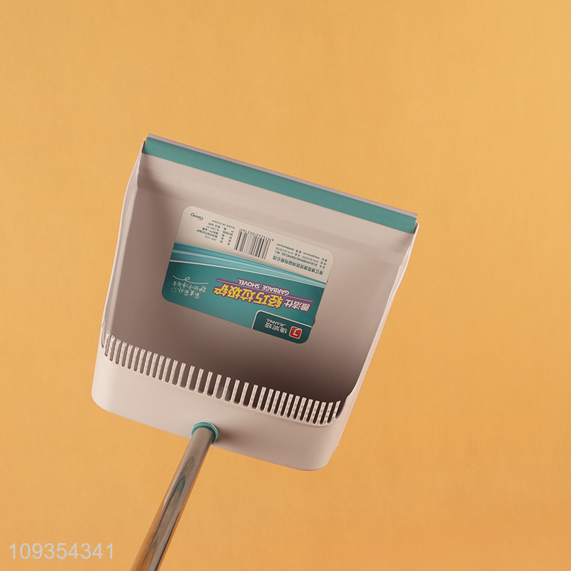 China wholesale household plastic dustpan with metal tod