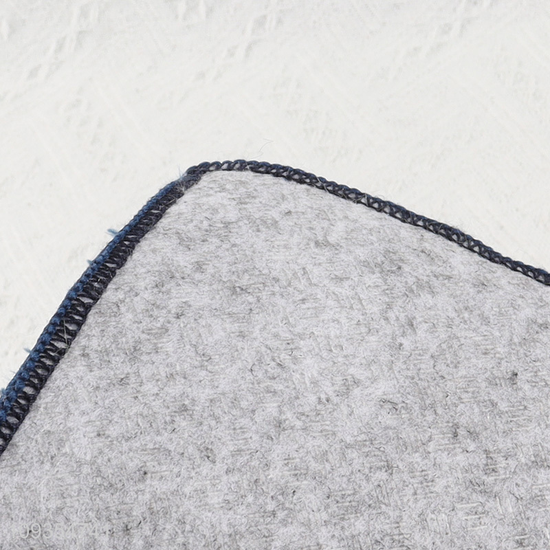China factory blue plush floor mat door mat
