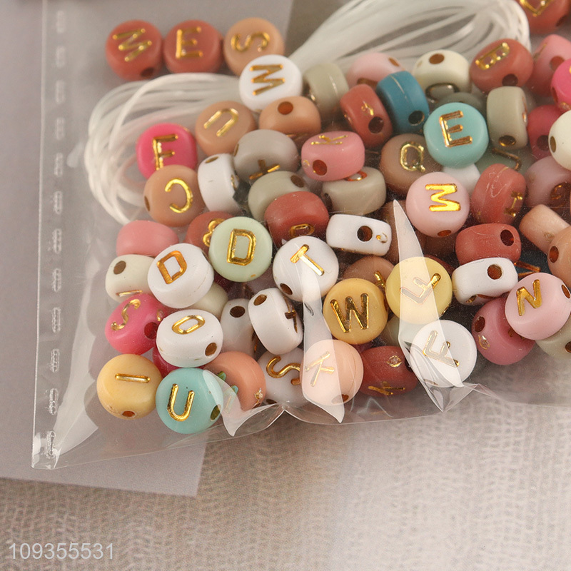 China supplier colorful alphabet diy bead toys jewelry toys