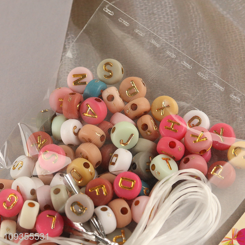 China supplier colorful alphabet diy bead toys jewelry toys