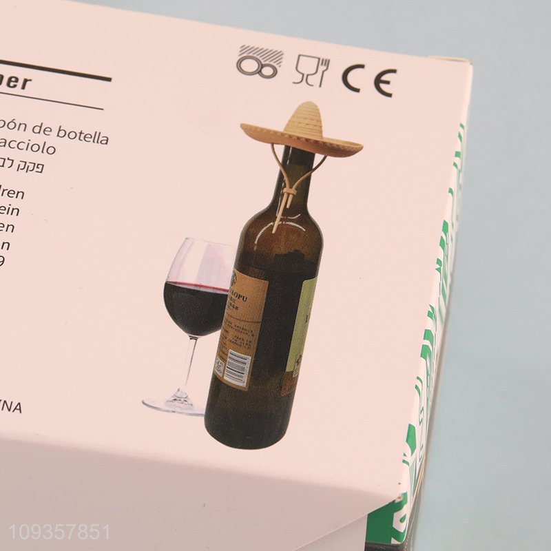 Low price sombrero shape wine bottle stopper