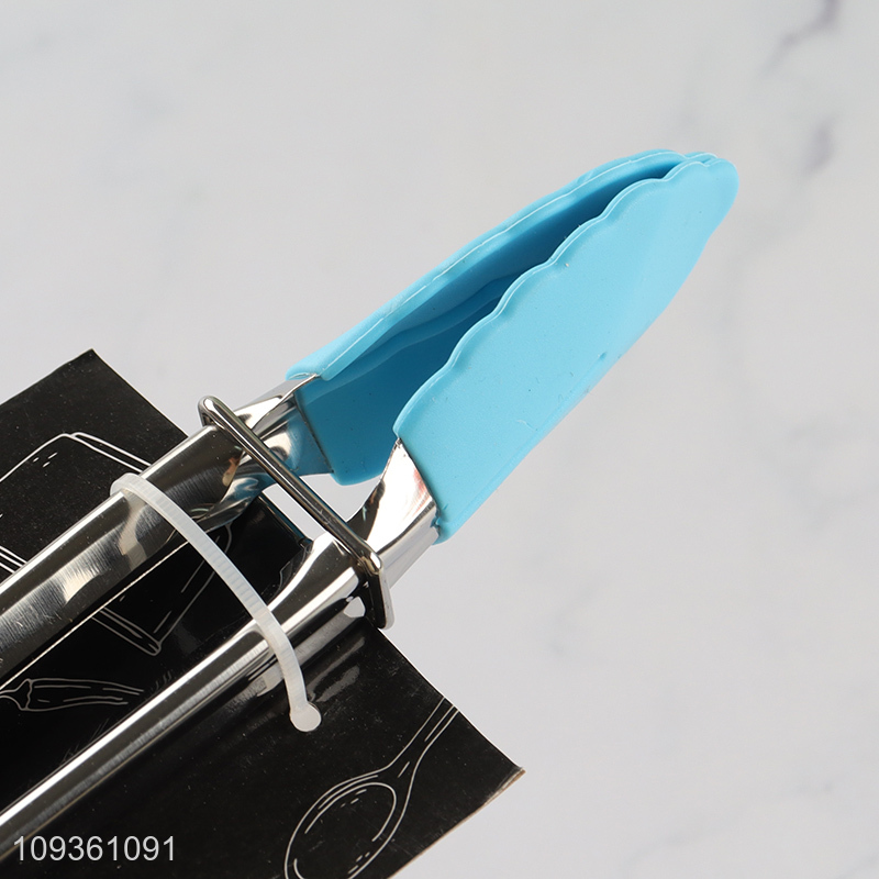 China supplier 7-inch silicone food tongs food clips